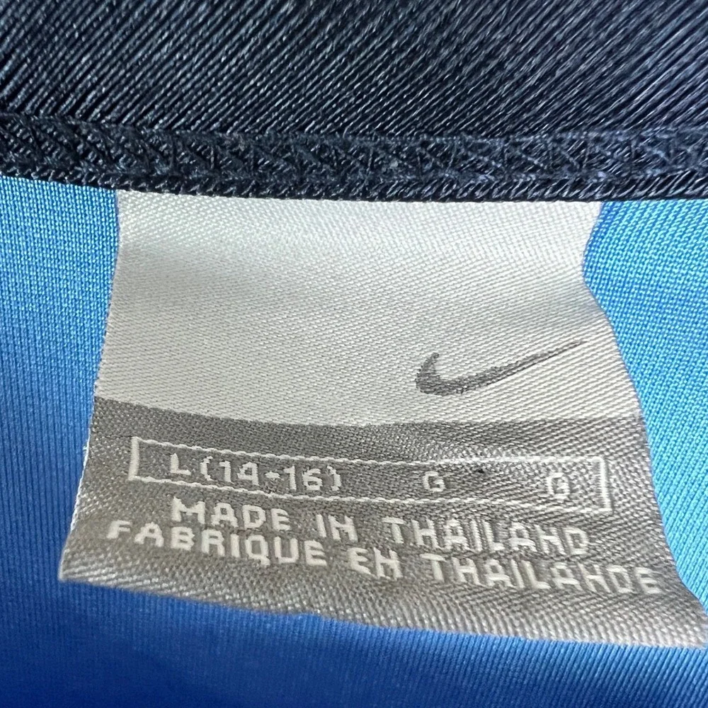 Nike Sleeveless Shirt Kids L Blue Swoosh Athletic‎ Gym Training Basketball A72
